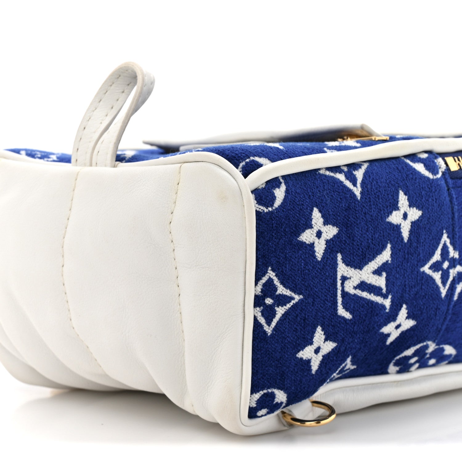 Louis Vuitton Jacquard Velvet Monogram Palm Springs Backpack Mini Blue 8 of 10