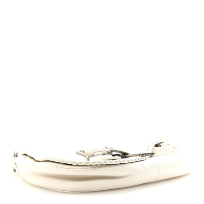 Christian Dior Calfskin Braided Gaucho Double Saddle Bag White 4 of 10