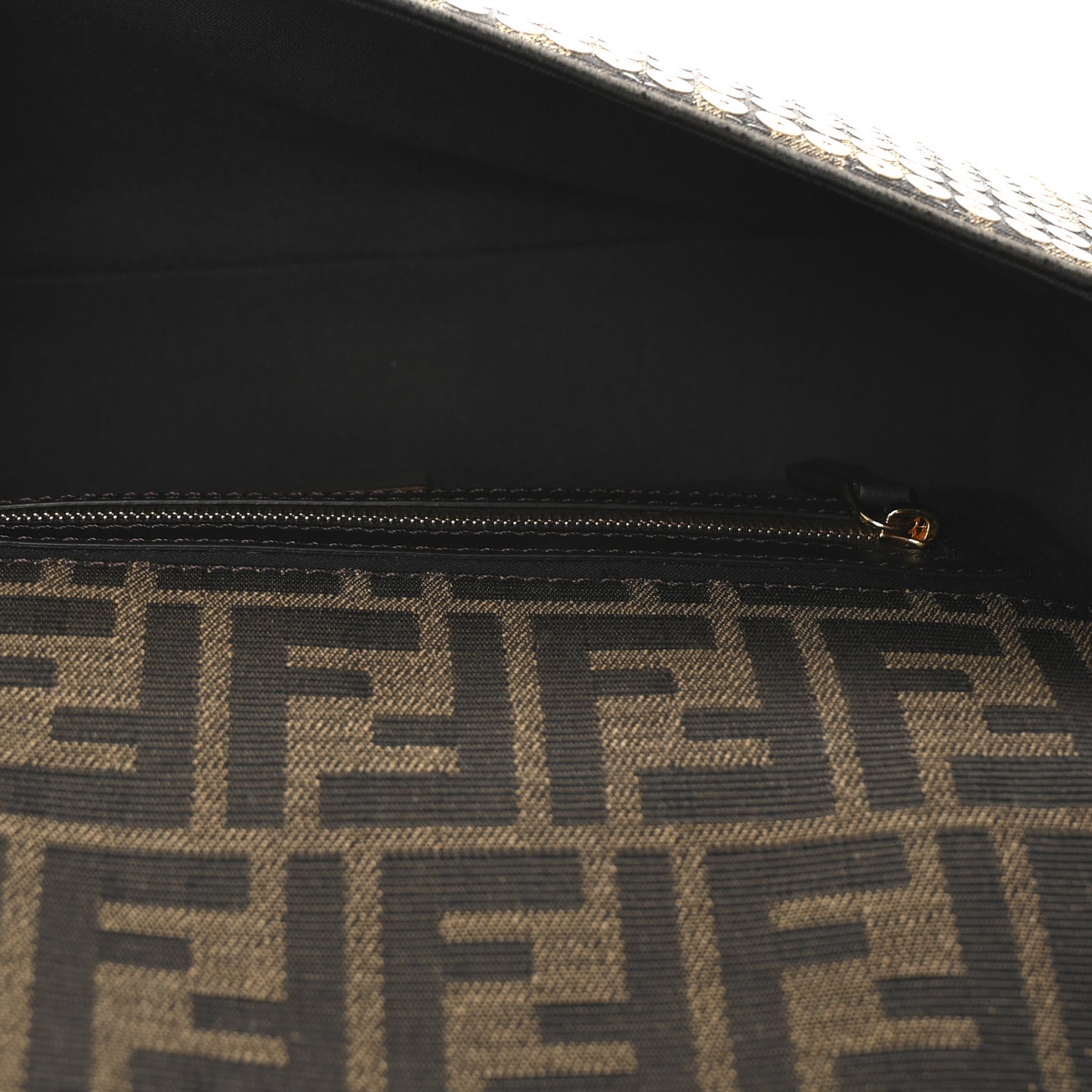 Fabric Jacquard Paillettes Vitello Seta FF 1974 Baguette Testa di Moro Real Ebano