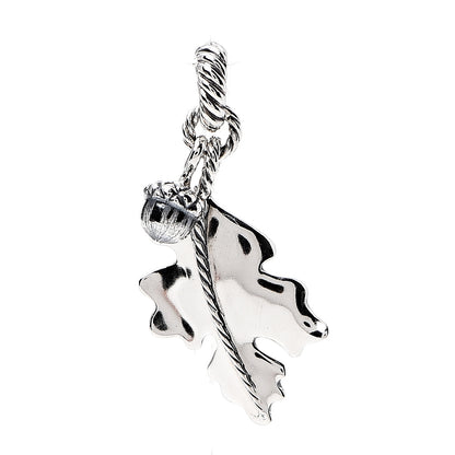 David Yurman Sterling Silver Acorn Leaf Charm Pendant 1 of 4