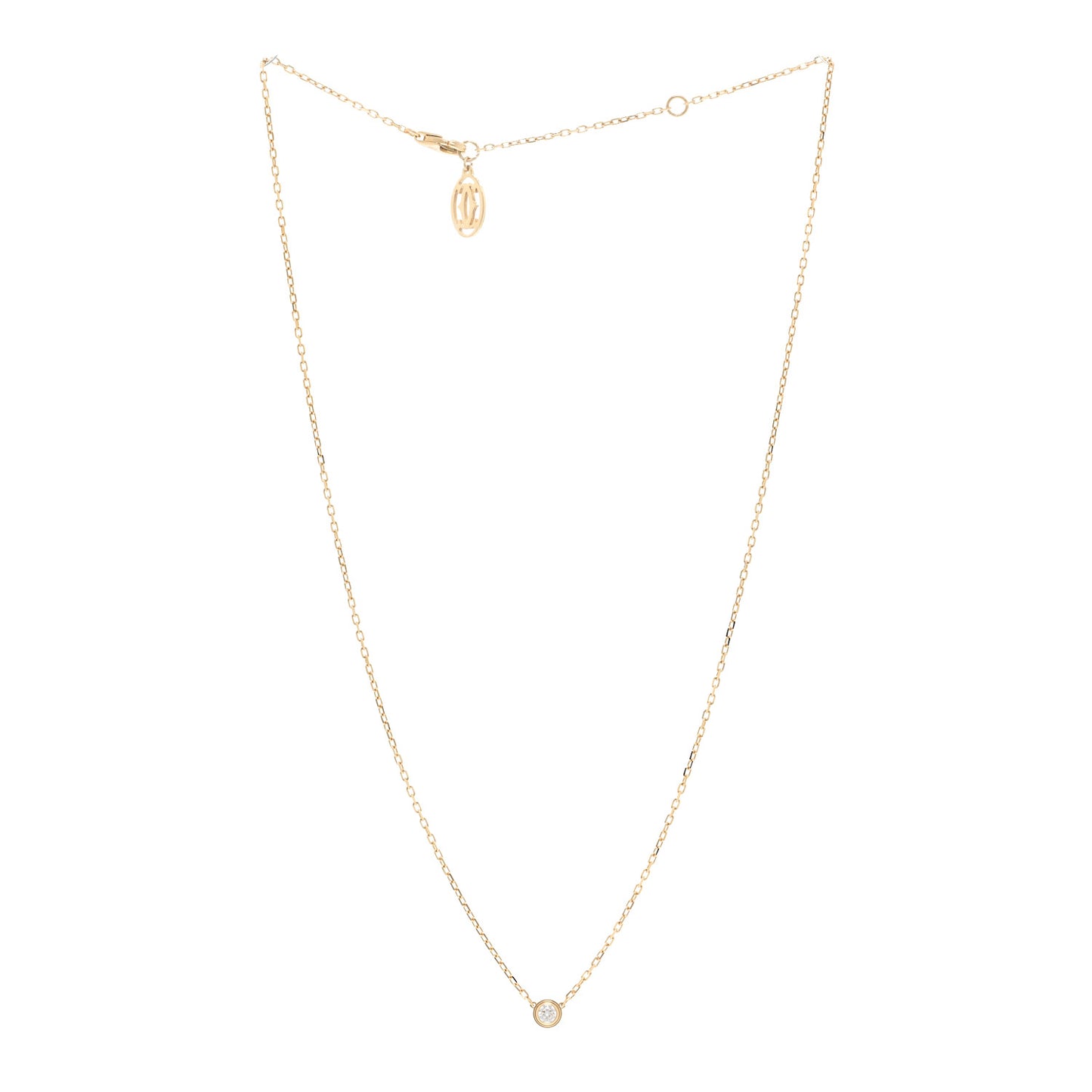 18K Yellow Gold Diamond SM D'Amour Pendant Necklace