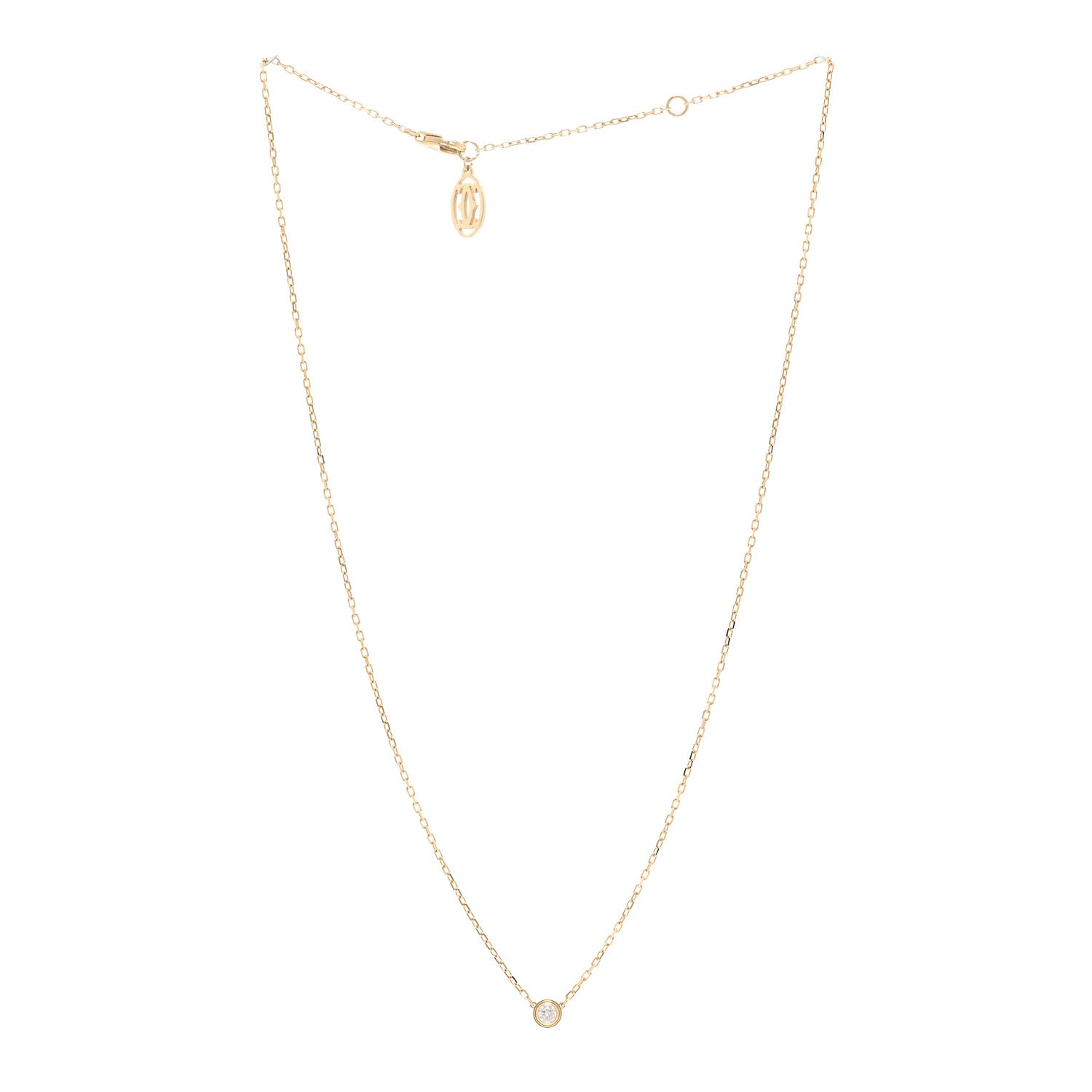 Cartier 18K Yellow Gold Diamond SM D'Amour Pendant Necklace 3 of 5