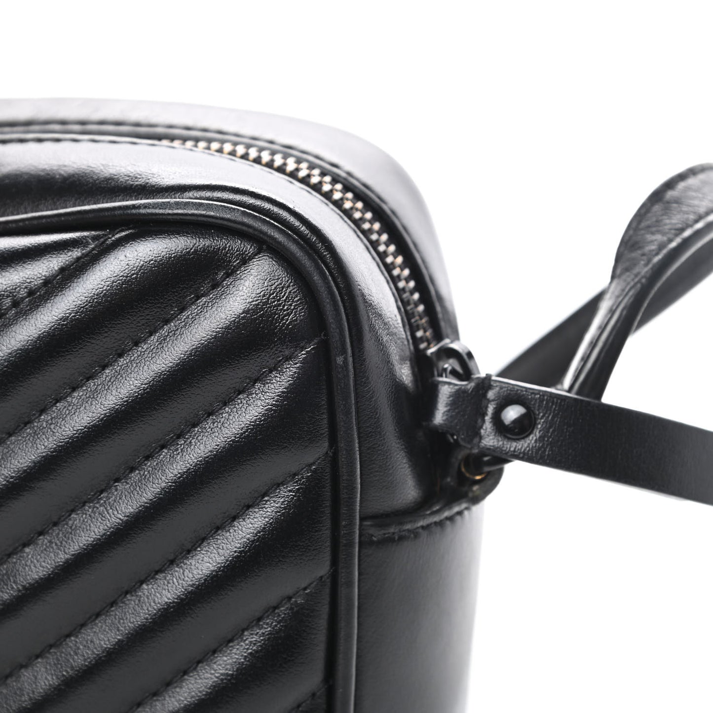 Calfskin Matelasse Monogram Lou Camera Bag Black