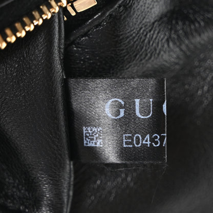 Gucci Lambskin Embossed Mini GG Milano Top Handle Shoulder Bag Black 7 of 10