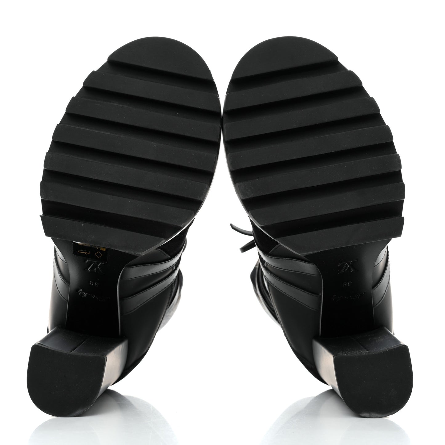 Suede Calfskin Monogram Star Trail Ankle Boots 39 Black