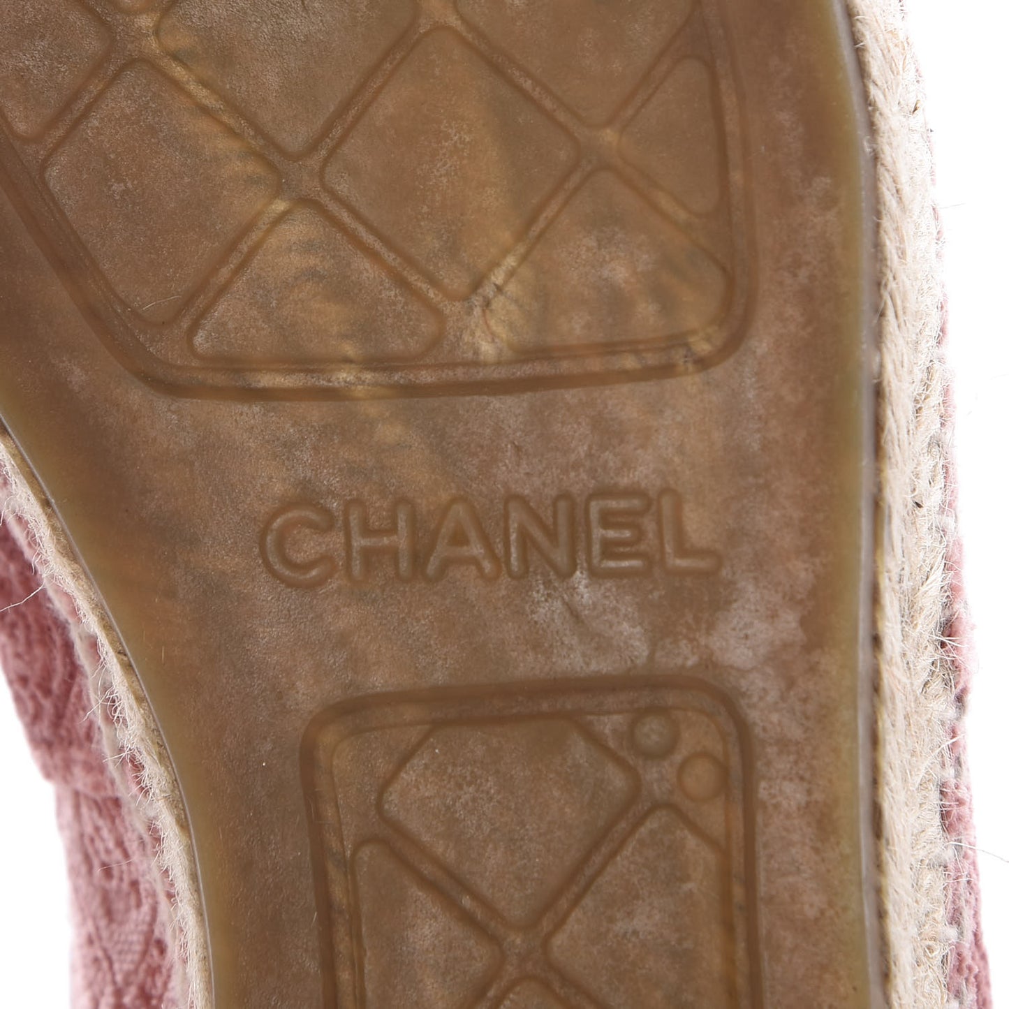 Velvet Grosgrain Quilted Camellia CC Espadrilles 39 Pink Black