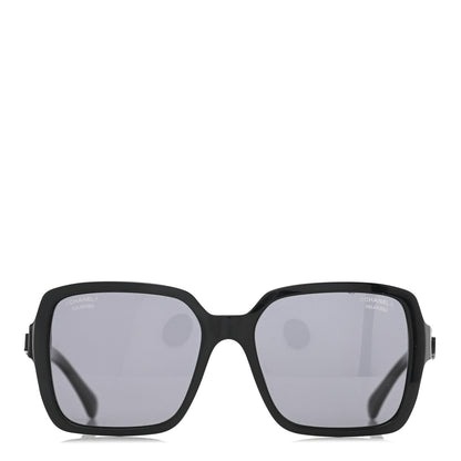 Chanel Acetate Polarized Square Sunglasses 5408 Black 2 of 7