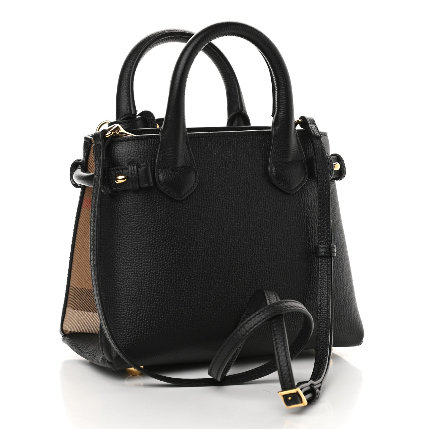 Derby Calfskin House Check Baby Banner Tote Black