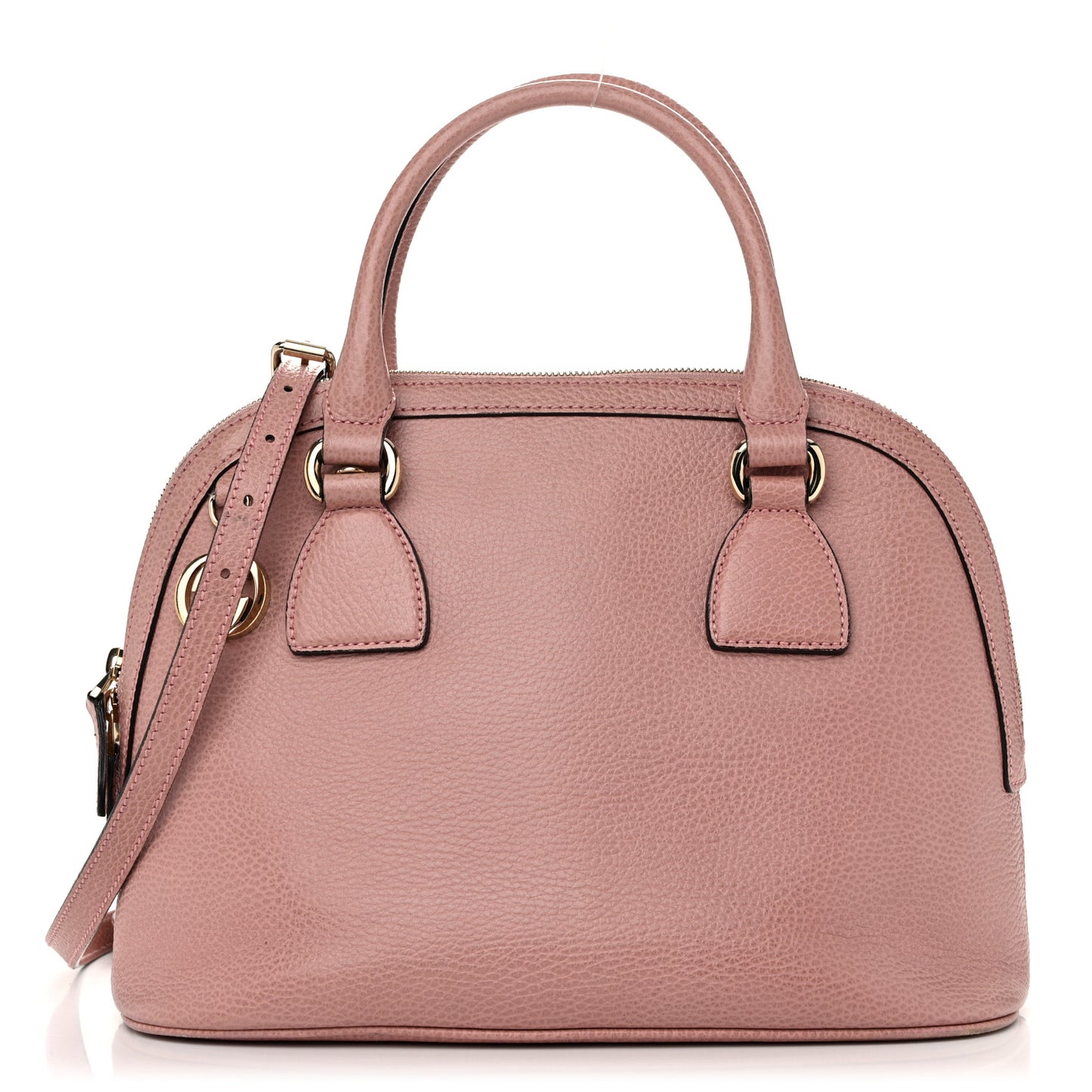 Dollar Calfskin Small GG Charm Dome Bag Soft Pink