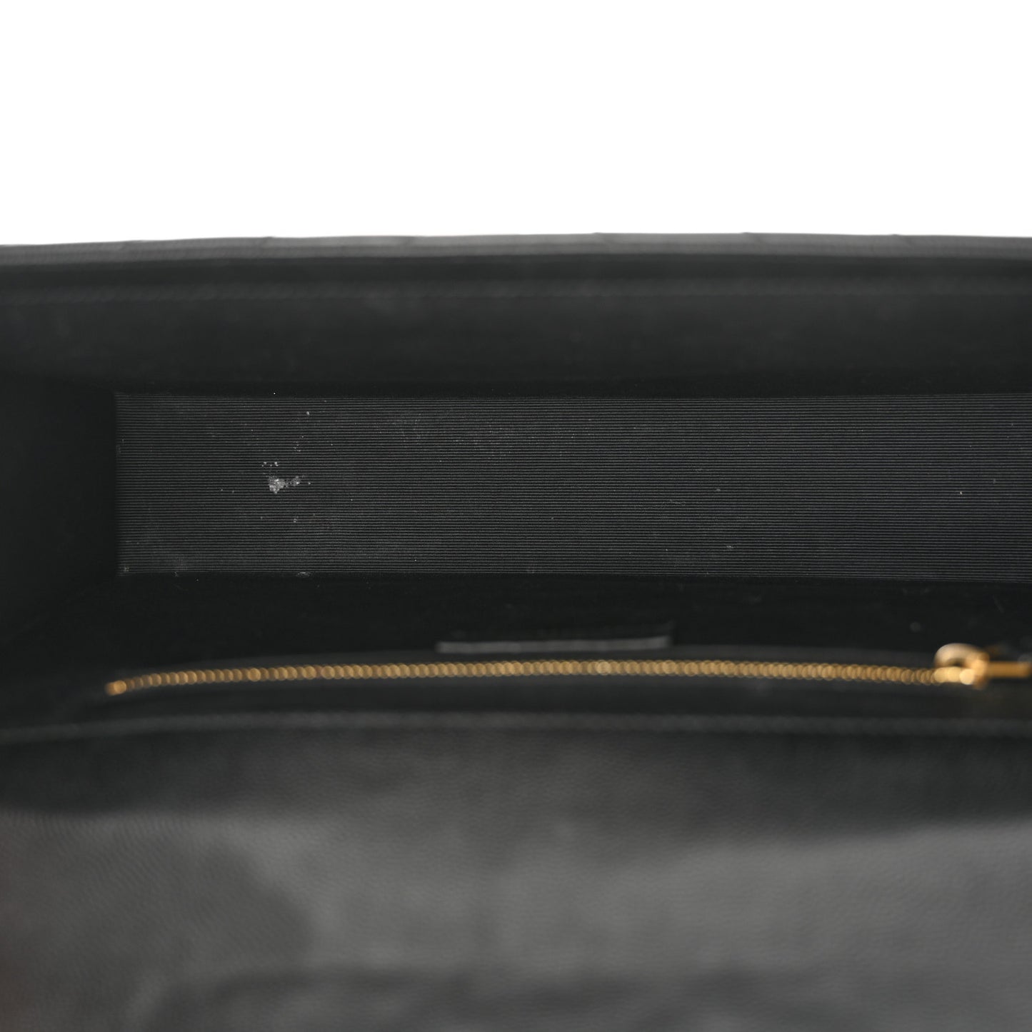 Grain De Poudre Matelasse Chevron Large Monogram Satchel Black