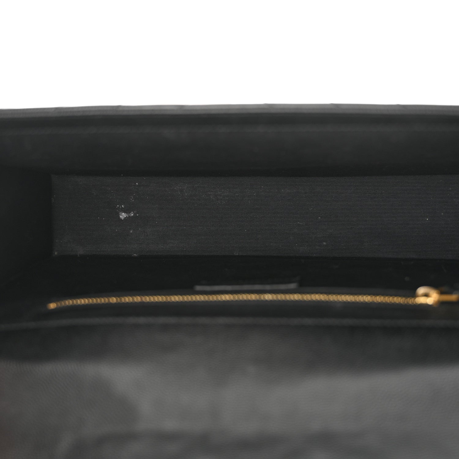 Saint Laurent Grain De Poudre Matelasse Chevron Large Monogram Satchel Black 5 of 15