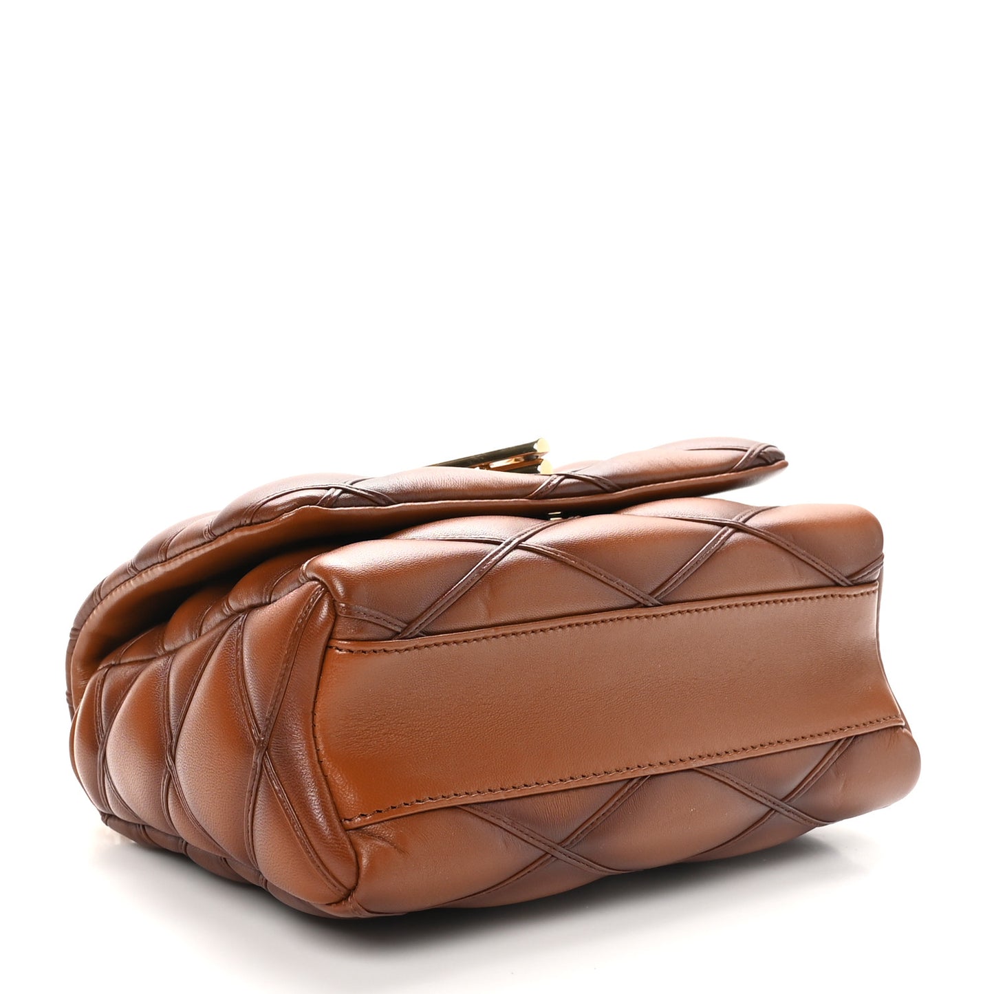 Lambskin Malletage Top Handle GO-14 MM Tan