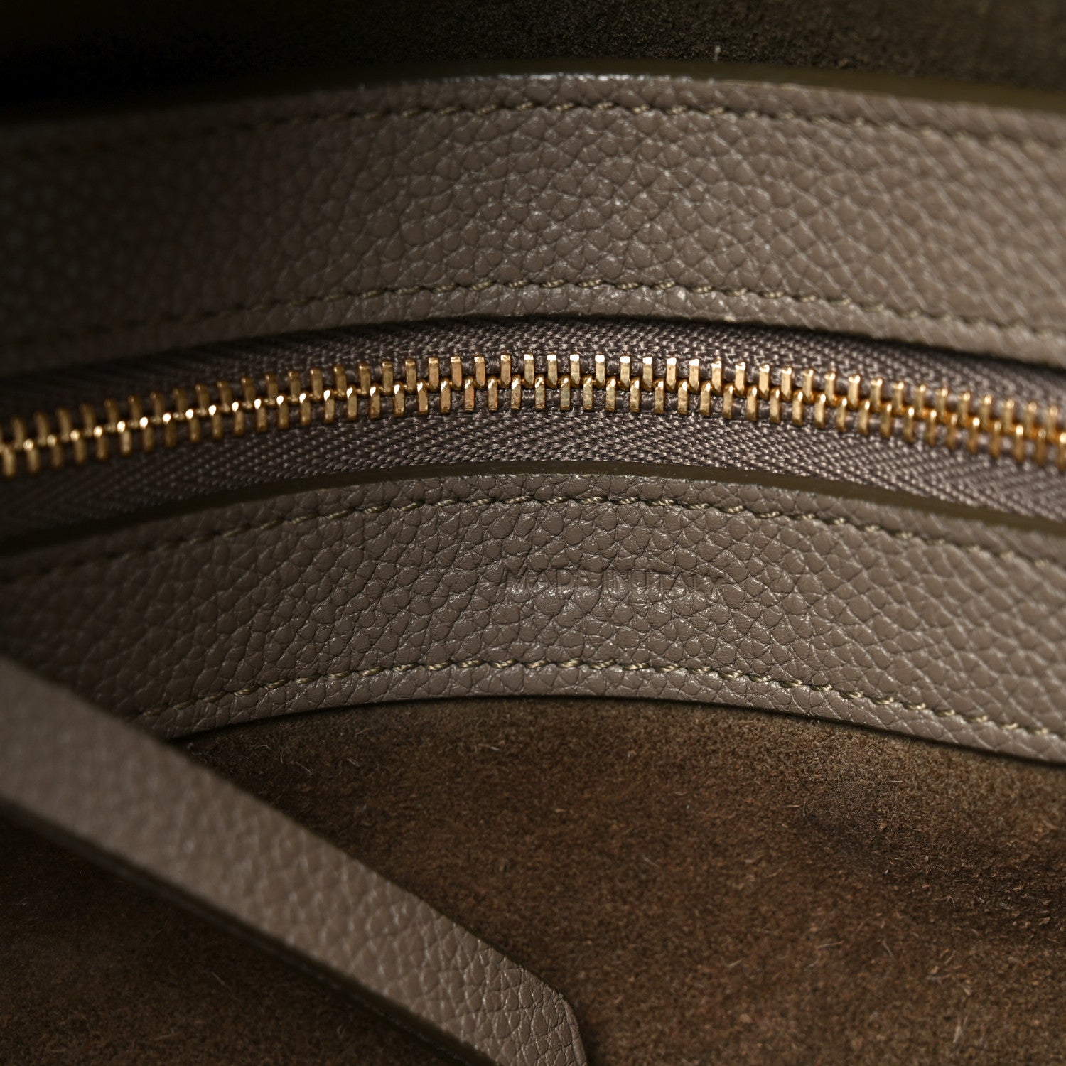 Celine Soft Grained Calfskin Small Belt Cabas Phantom Taupe 7 of 10