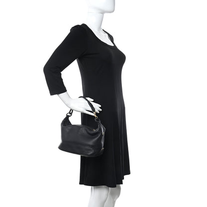 Bottega Veneta Cervo Deerskin Braided Shoulder Bag Black 2 of 9