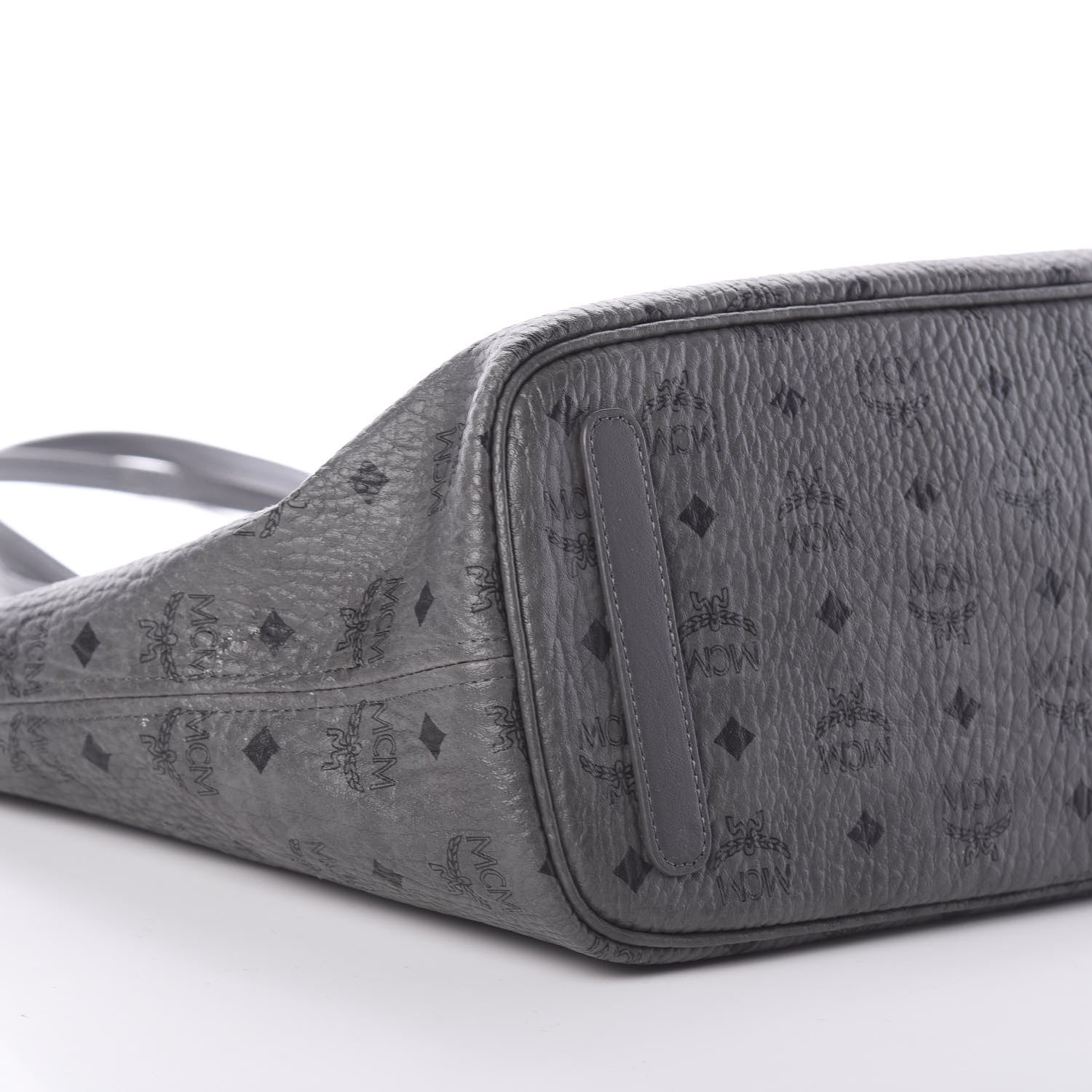 MCM Visetos Medium Reversible Shopper Tote Phantom Grey 9 of 13