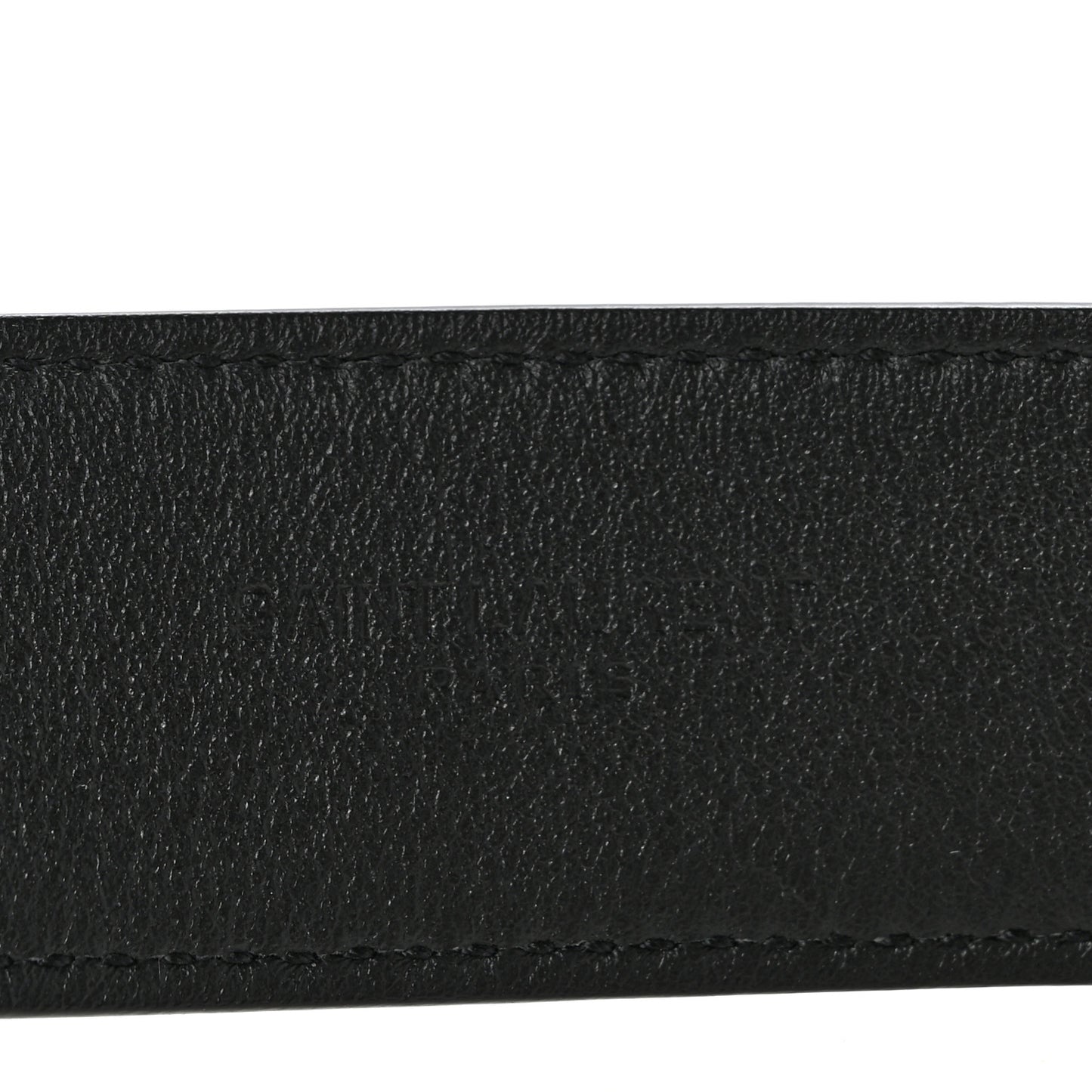 Grained Calfskin Monogram Cassandre Square Buckle Belt 85 34 Black