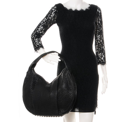 Alexander Wang Pebbled Leather Morgan Hobo Black 2 of 6