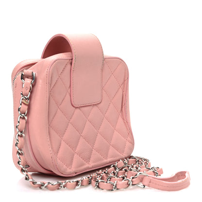 Chanel Lambskin Quilted Mini CC Box Camera Bag Pink 3 of 12