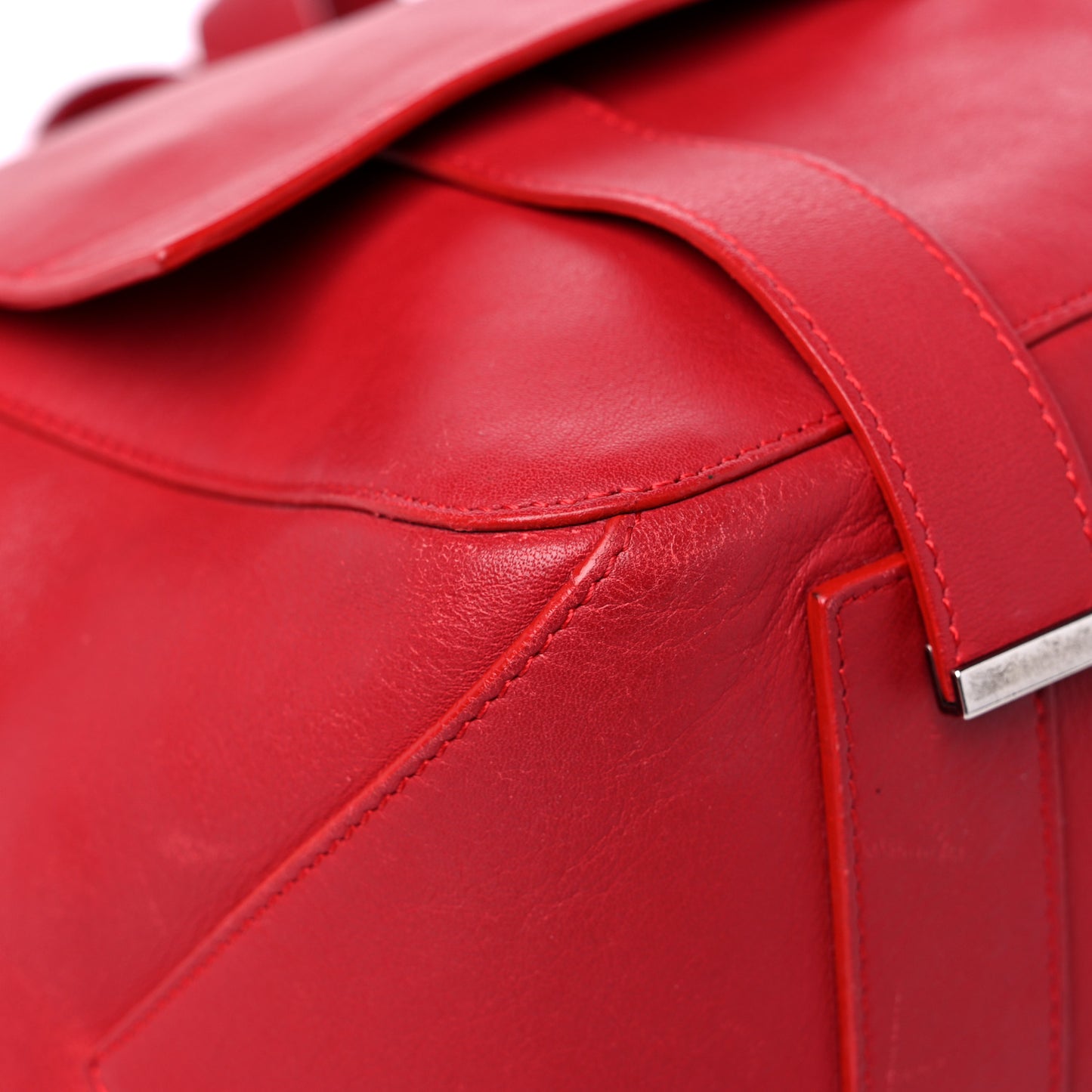 Calfskin Large PS Courier Backpack Red