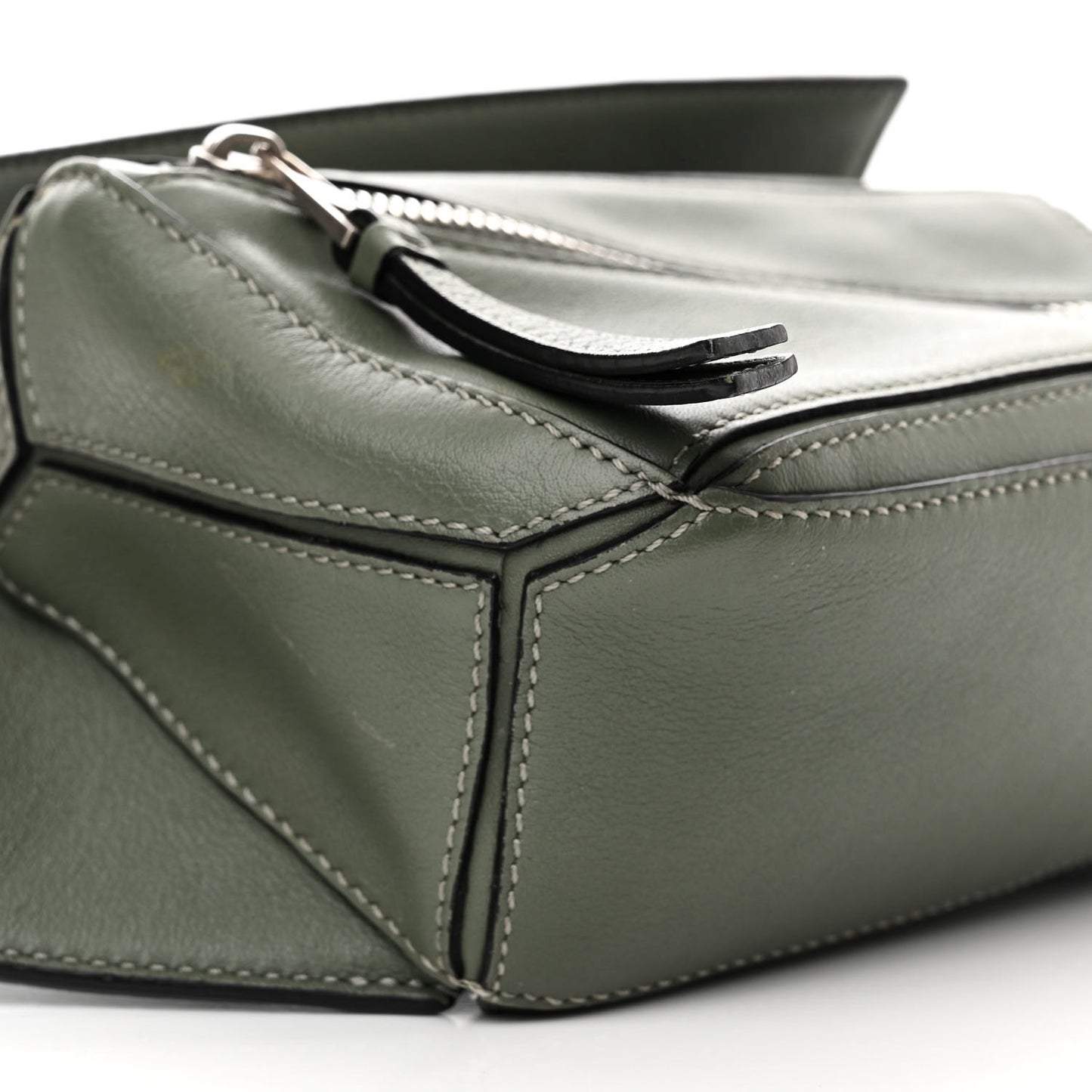 Calfskin Mini Puzzle Bumbag Dark Sage