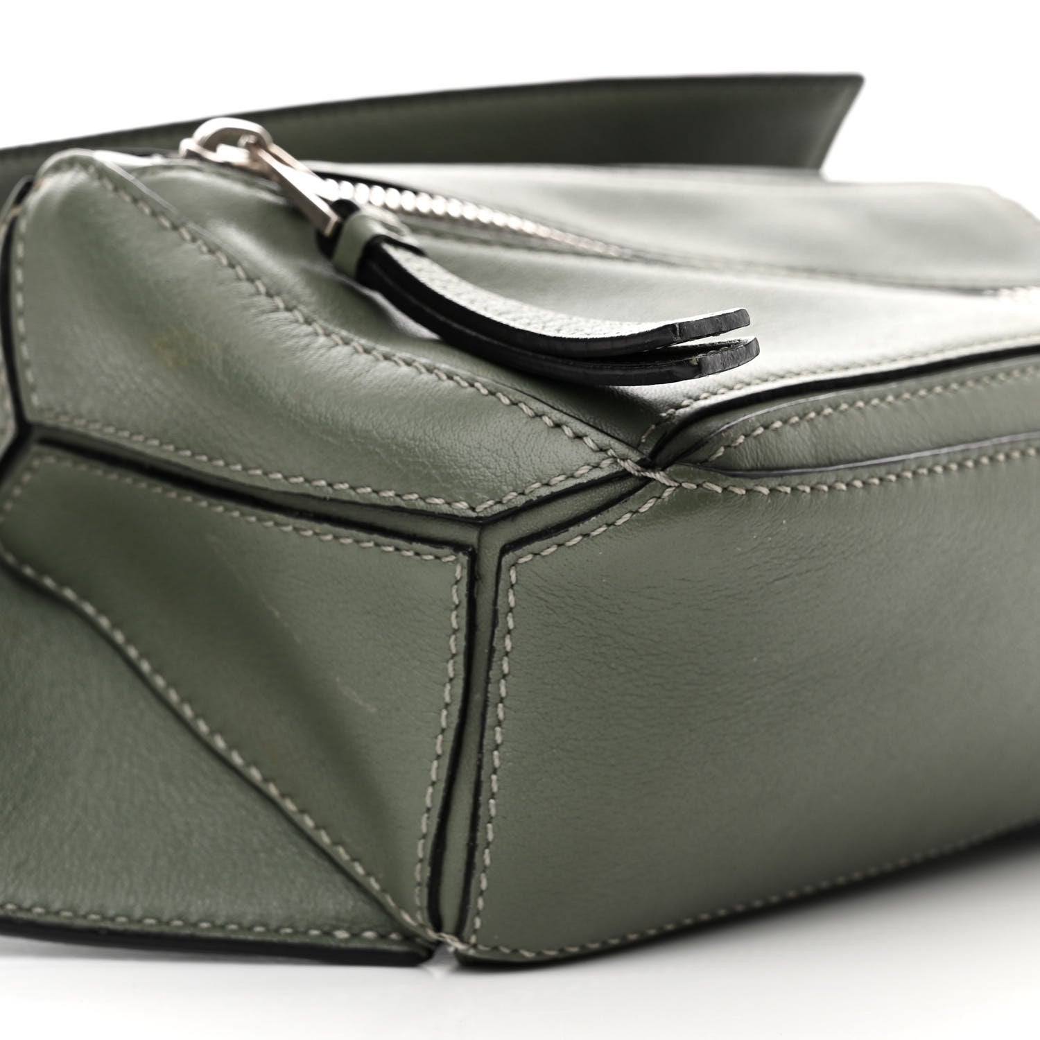 Loewe Calfskin Mini Puzzle Bumbag Dark Sage 9 of 11