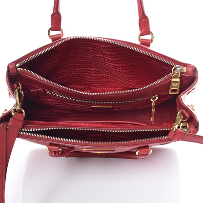 Prada Saffiano Small Galleria Double Zip Tote Fuoco 6 of 26