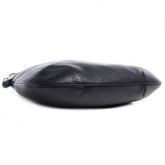 Vitello Daino Braided Hobo Nero Black