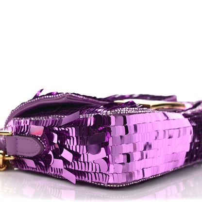 Fendi Sequin Paillettes Vitello Grace Sex and the City Mini Baguette Agapanto 9 of 11
