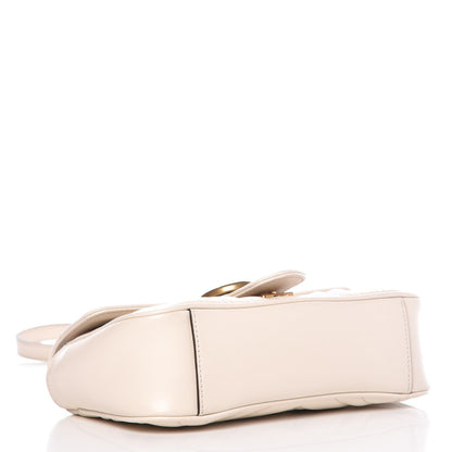 Gucci Calfskin Matelasse Mini GG Marmont Shoulder Bag White 4 of 8