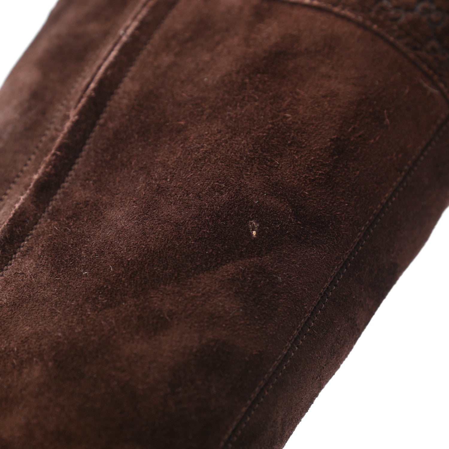 Gucci Suede Shearling Fur Microguccissima Courtney Tall Wedge Boots 36.5 Cocoa 13 of 13