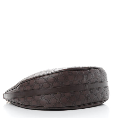Gucci Guccissima Medium GG Twins Hobo Dark Brown 4 of 12