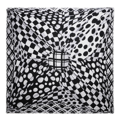 Louis Vuitton Silk Wool Graphic Flower Scarf Black 1 of 12