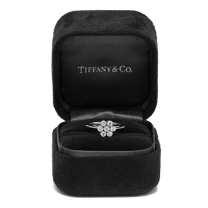 Tiffany Platinum Diamond Enchant Flower Ring 47 4 5 of 5