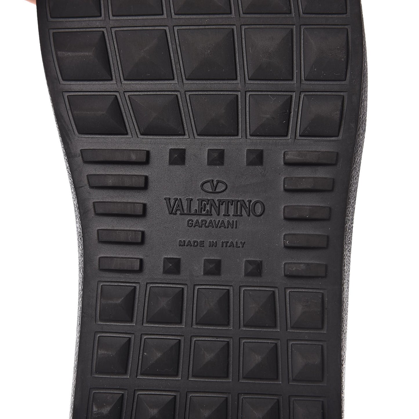 Calfskin Patent Rockstud Open Sneakers 38 Black
