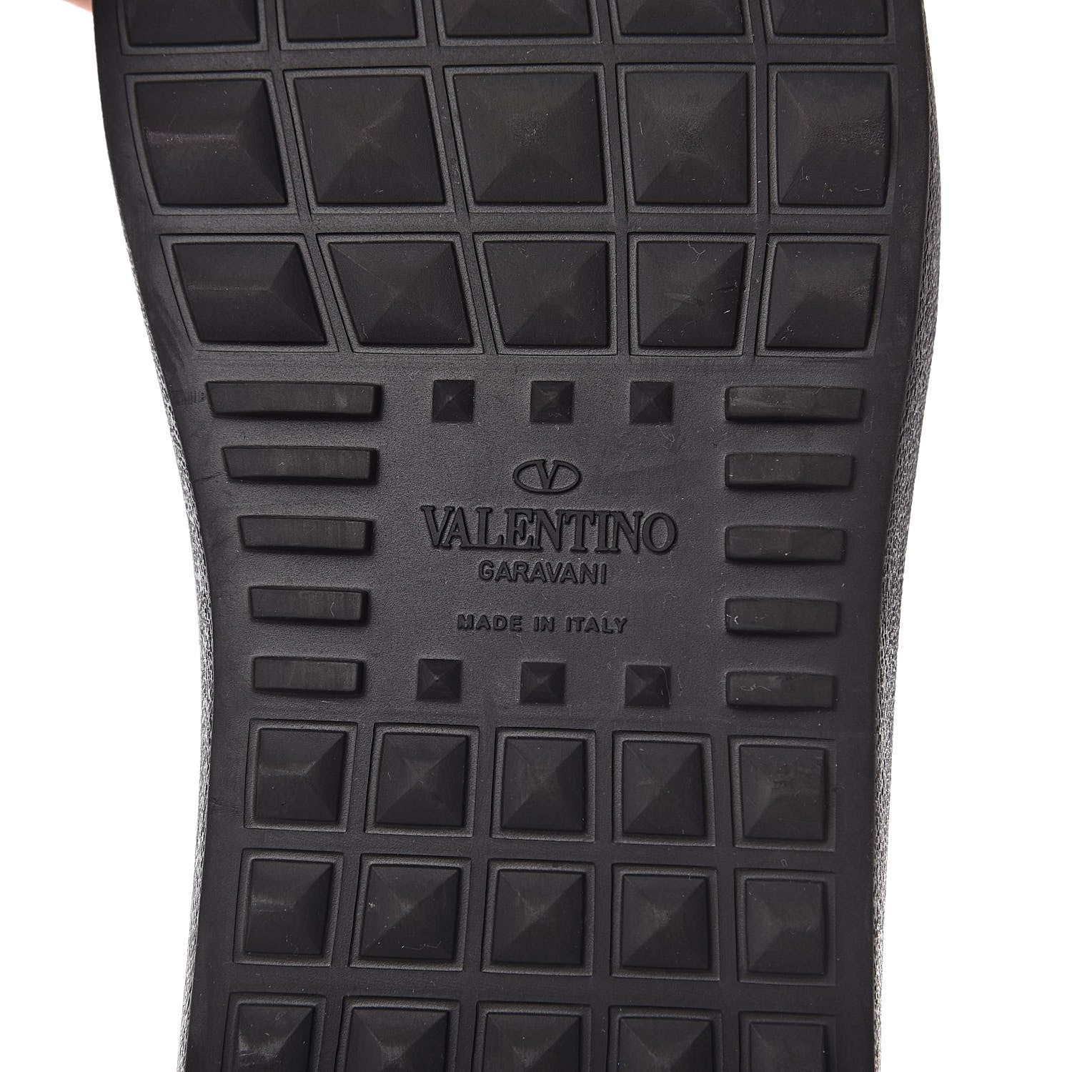 Valentino Garavani Calfskin Patent Rockstud Open Sneakers 38 Black 6 of 11