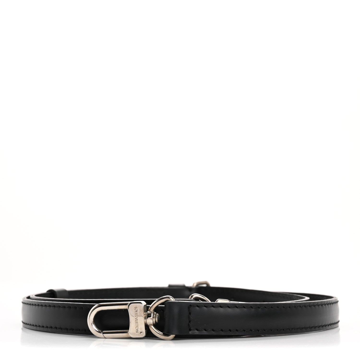 Louis Vuitton Calfskin 16mm Adjustable Shoulder Strap Black 1 of 5