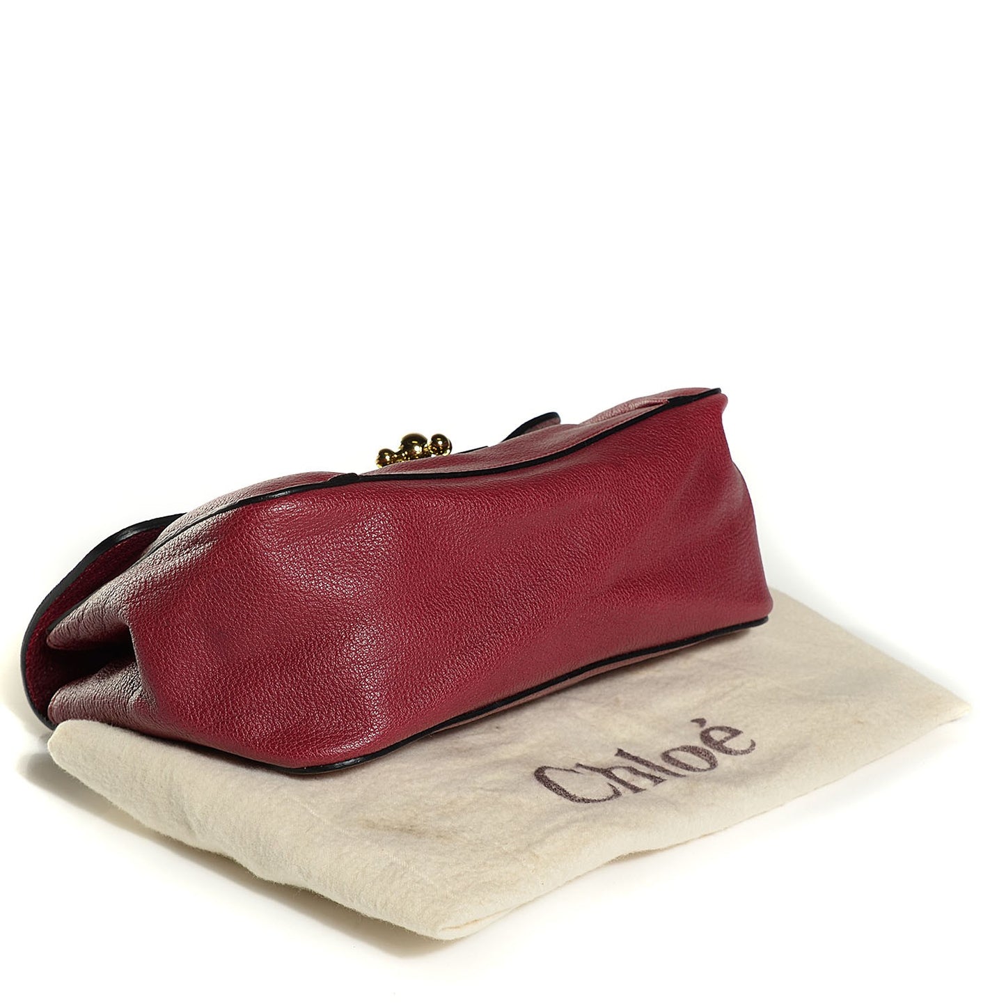 Calfskin Medium Elsie Shoulder Bag Plum Purple