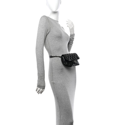 Chanel Calfskin Quilted CC Uniform Flap Belt Bag Black 2 of 14