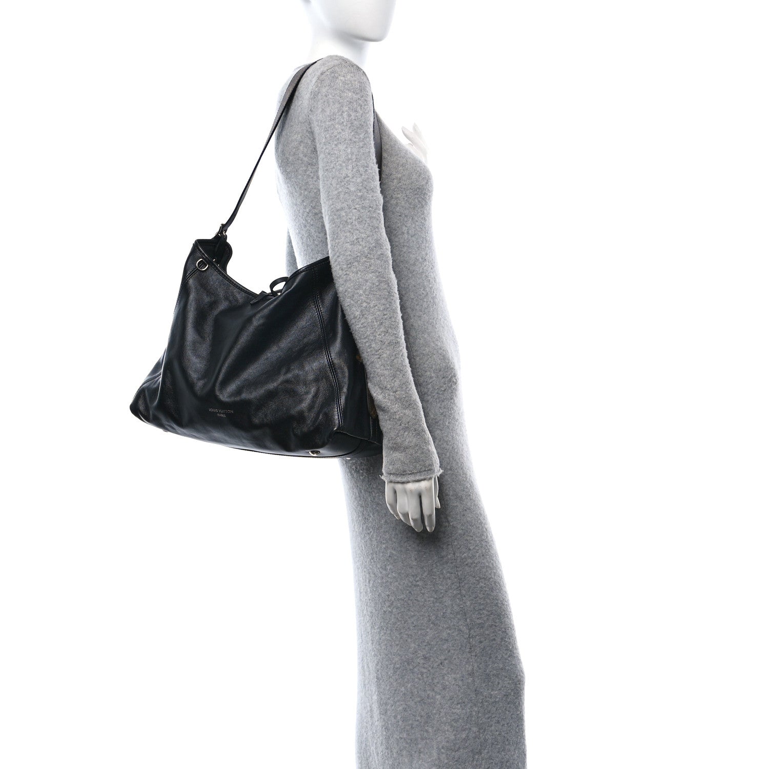 Louis Vuitton Lambskin CarryAll Vibe MM Black 2 of 10