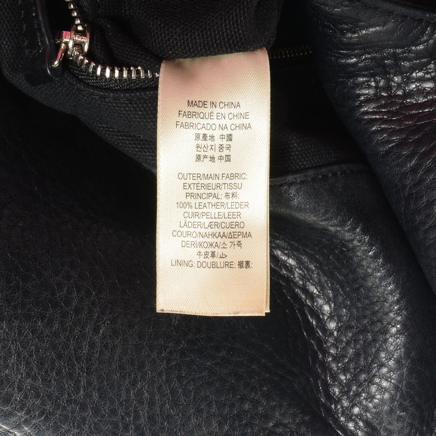 Brit Studded Calfskin Shopper Medium Black
