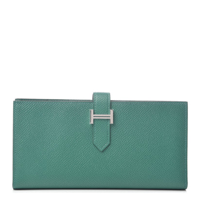 Hermes Epsom Bearn Gusset Wallet Vert Vertigo 1 of 6
