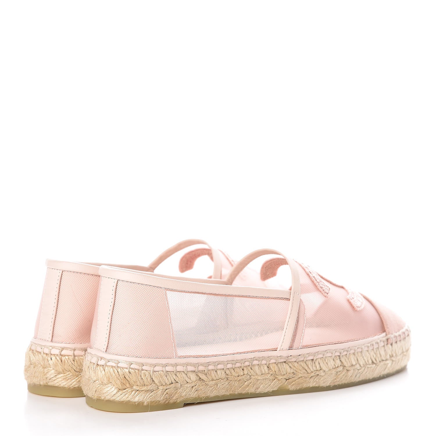Chanel Mesh Grosgrain CC Espadrilles 36 Pink 4 of 11