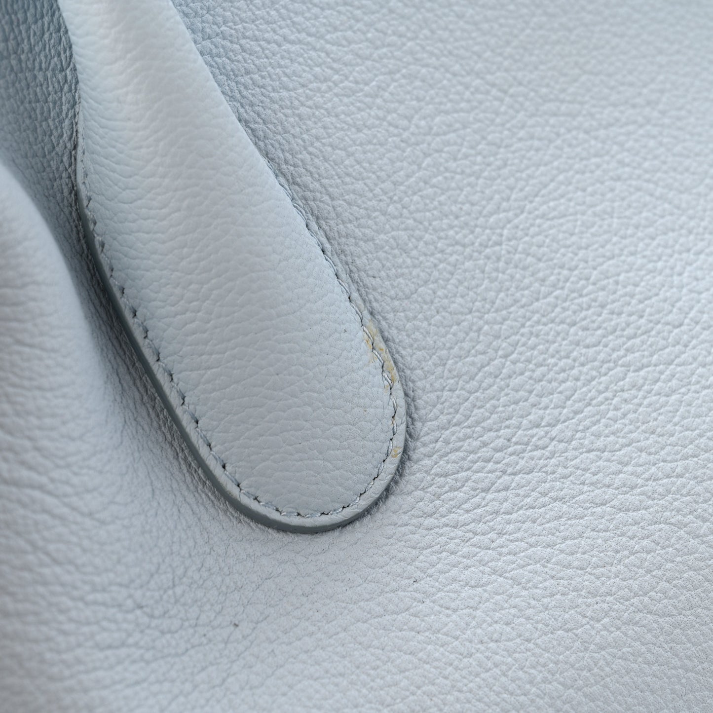 Supple Grained Calfskin Large Open Bar Tote Light Blue