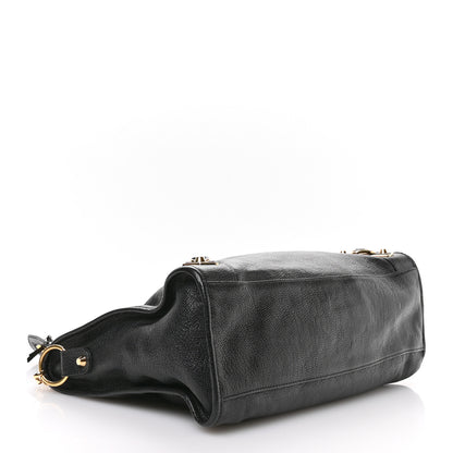Balenciaga Chevre Gold Metallic Edge Hardware City Black 5 of 11