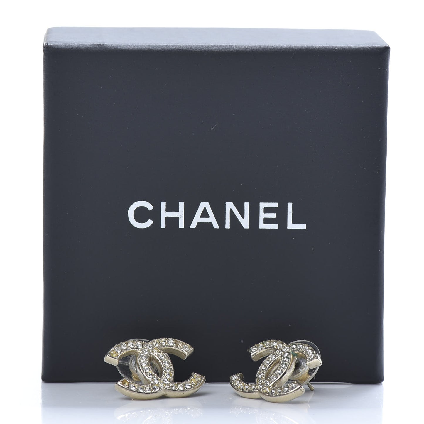 Crystal CC Earrings Gold