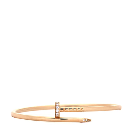 Cartier 18K Yellow Gold Diamond Small Juste Un Clou Bracelet 15 1 of 7