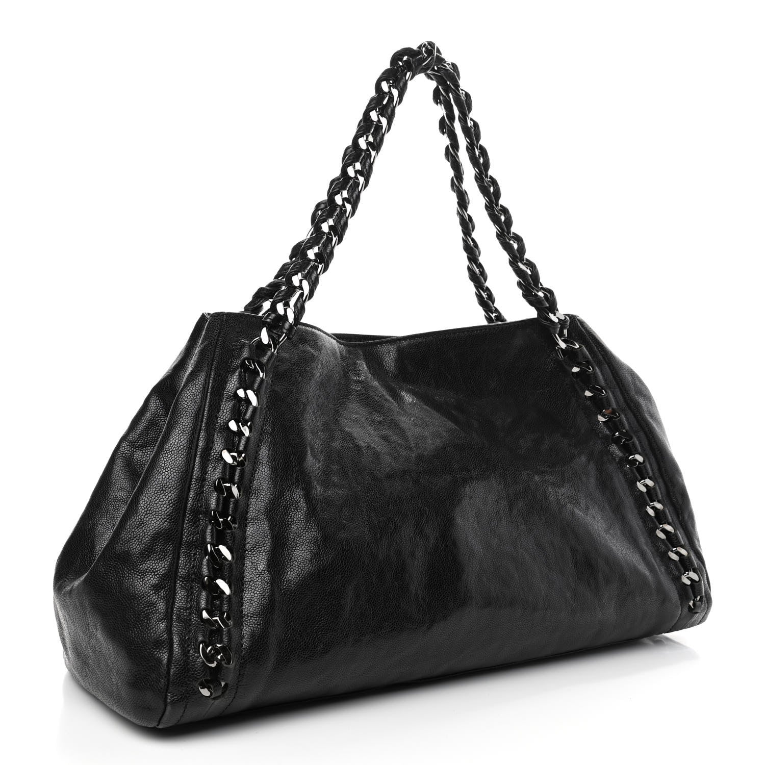 Chanel Glazed Caviar East West Modern Chain Tote Black 2 of 4