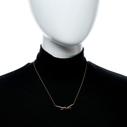 Tiffany 18K Rose Gold Knot Necklace 2 of 7