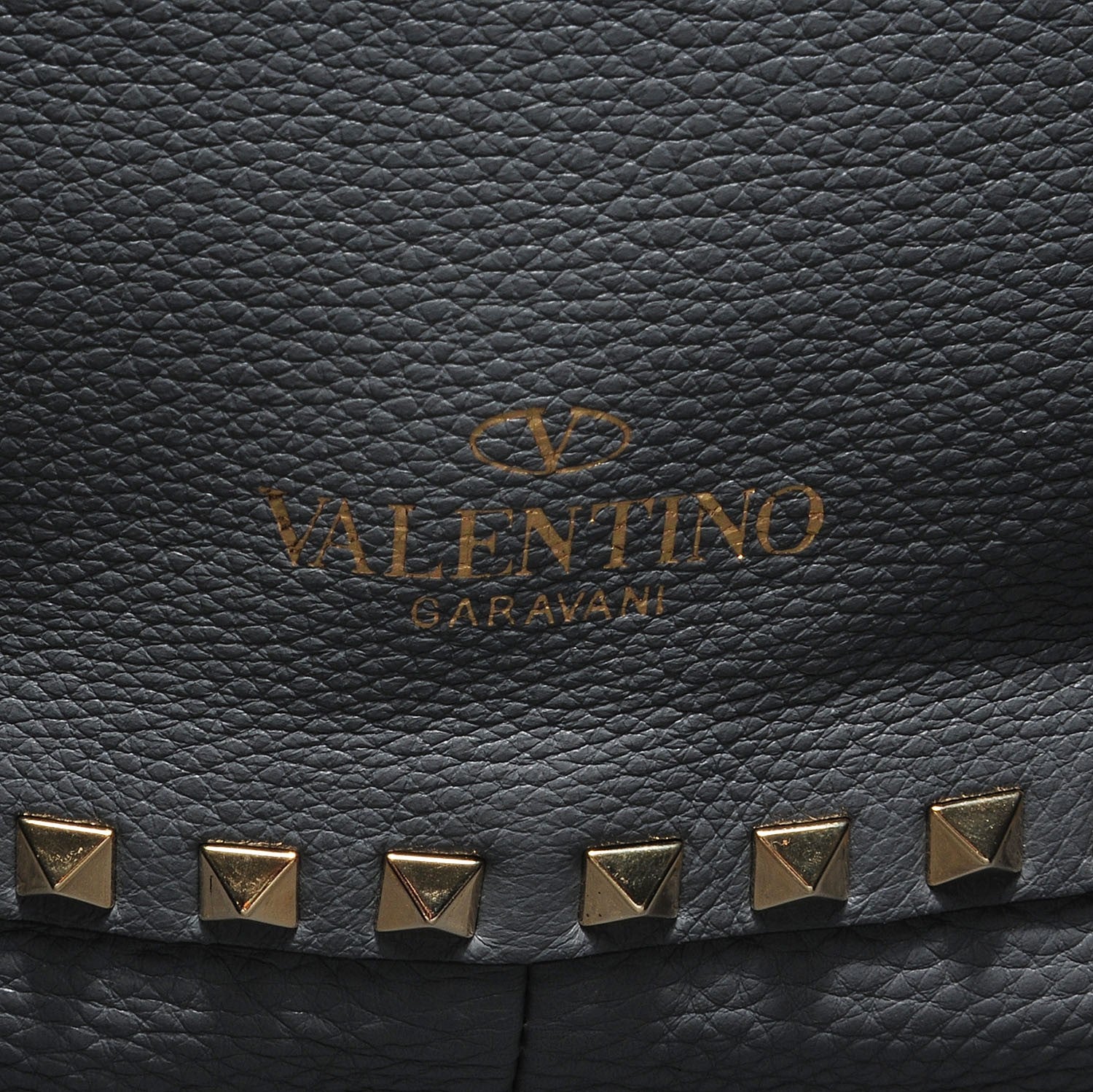 Valentino Garavani Grained Calfskin Medium Rockstud Reversible Tote Dark Rose Grey 6 of 6