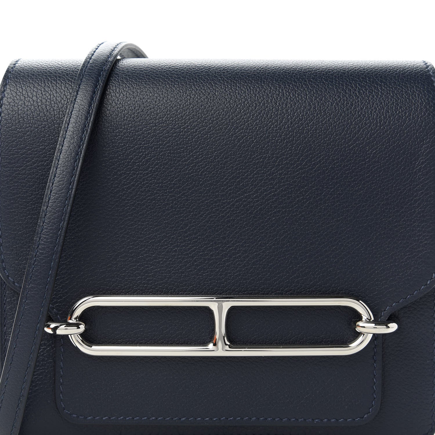 Hermes Evercolor Verso Mini Sac Roulis Bleu Nuit Orange 10 of 11